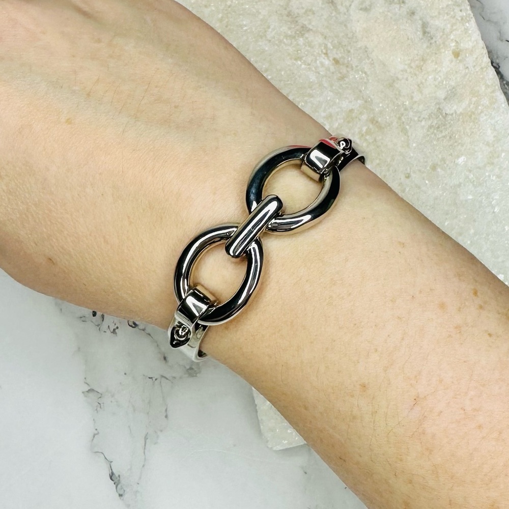 NEW! Coach Silver-Toned Horse Bit Bracelet